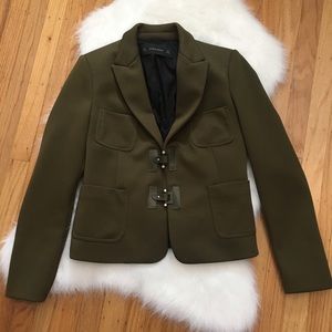 Zara olive colored coat